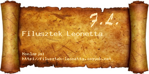 Filusztek Leonetta névjegykártya